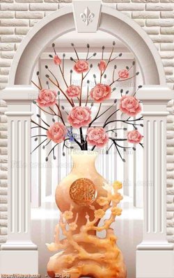 File gốc file gốc bình hoa B48 (PNG) chất lượng cao