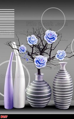 File gốc File tranh bình hoa B497 (vector) cho in ấn