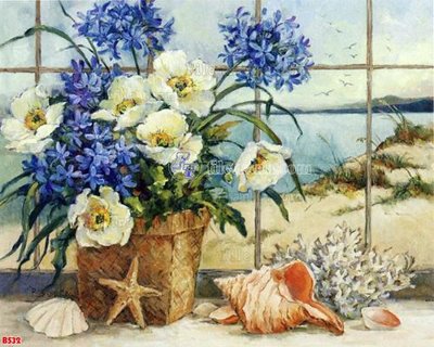 Hình ảnh gốc File tranh bình hoa B532 (để in khổ lớn)