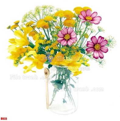 Mua file tranh gốc File tranh bình hoa B533 tại Filetranh.com