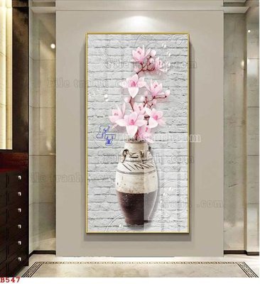 Chi tiết file ảnh File tranh bình hoa B547 sắc nét