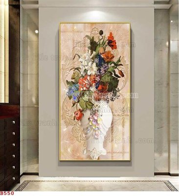 Tải file File tranh bình hoa B550 (PSD) cho in ấn quảng cáo