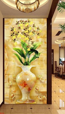 File PSD File tranh bình hoa B554 (bản gốc) đã tách nền