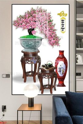 File gốc File tranh bình hoa B567 (phiên bản chuẩn) để in ấn