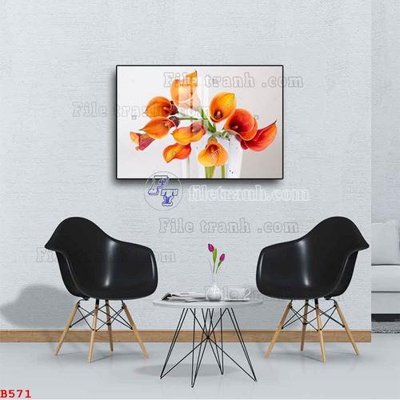 Tải file File tranh bình hoa B571 (gốc) chủ đề phong thủy