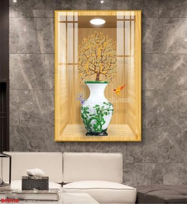 File gốc File tranh bình hoa 5D ô trưng bày đèn rọi B5D116 (ảnh chi tiết) để in ấn