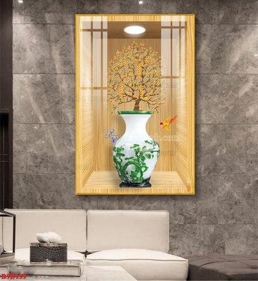 Tải file File tranh bình hoa 5D ô trưng bày đèn rọi B5D133 (ảnh gốc) in tráng gương