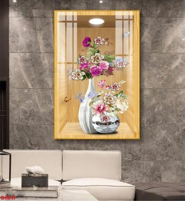 Tải file File tranh bình hoa 5D ô trưng bày đèn rọi B5D17 (PSD) cho in ấn quảng cáo