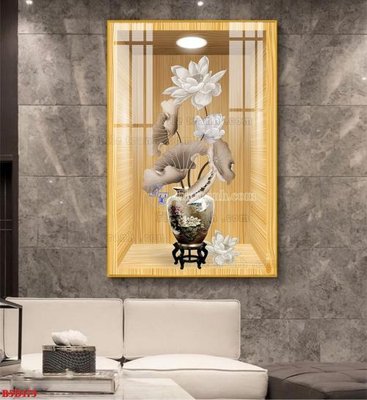 Tải file File tranh bình hoa 5D ô trưng bày đèn rọi B5D173 (ảnh gốc) file AI/EPS