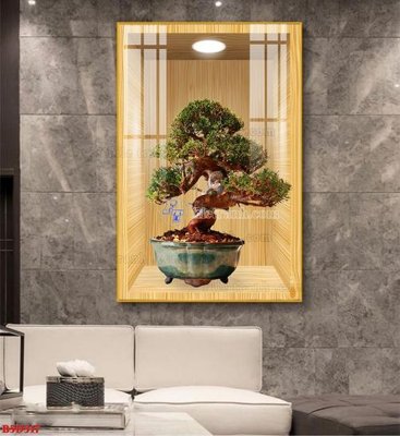 File tranh File tranh bình hoa 5D ô trưng bày đèn rọi B5D317 (ảnh gốc) in trần nhà