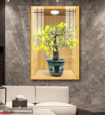 File tranh quảng cáo File tranh bình hoa 5D ô trưng bày đèn rọi B5D358 (download file gốc)