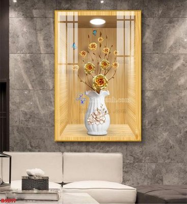 Mua file ảnh gốc File tranh bình hoa 5D ô trưng bày đèn rọi B5D77 (chất lượng cao)