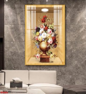 File gốc File tranh bình hoa 5D ô trưng bày đèn rọi B5D84 (ảnh chi tiết) để in lụa