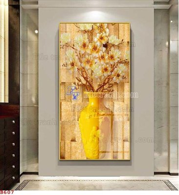 File ảnh File tranh bình hoa B607 (gốc) in backdrop sự kiện