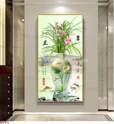 File gốc File tranh bình hoa B651 (cho in ấn) độc quyền