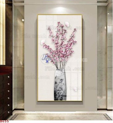 Mua file tranh gốc File tranh bình hoa B655 tại Filetranh.com