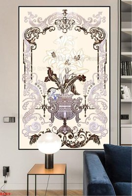 File PSD File tranh bình hoa B689 (bản gốc) đã tách nền