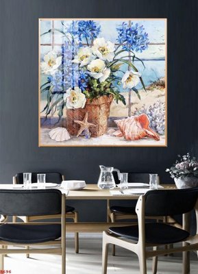 File tranh gốc File tranh bình hoa B696 (bản quyền) độc đáo