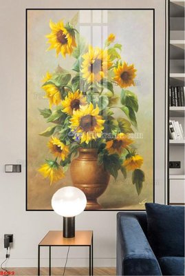 Download file gốc File tranh bình hoa B699 (in mica) trang trí