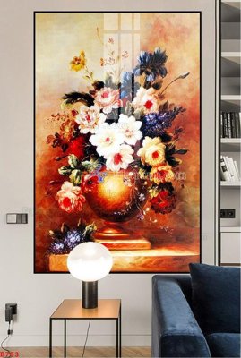 Hình ảnh file gốc File tranh bình hoa B703 cho in UV