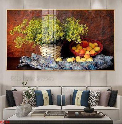 File gốc File tranh bình hoa B738 (in mica) làm quà tặng