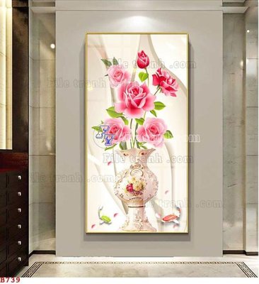 Tải file gốc File tranh bình hoa B739 (bản PSD) đầy đủ layer