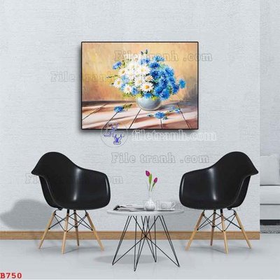 Download file ảnh gốc File tranh bình hoa B750 để in ấn