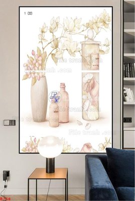 Tải file File tranh bình hoa B758 (gốc) làm file thiết kế