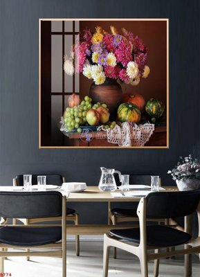 File gốc File tranh bình hoa B774 (trang trí) phòng làm việc