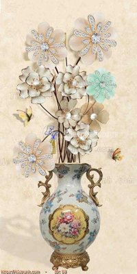 Hình ảnh file gốc file gốc bình hoa B8 cho in UV