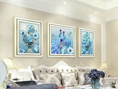 File in trần File tranh bộ bắc âu BA671 (bản gốc 3D) sống động