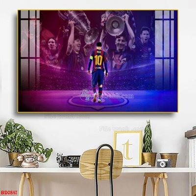 File tranh File tranh treo bóng đá BD847 (ảnh gốc) in trần 3D