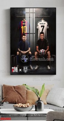 File gốc File tranh treo bóng đá BD863 (in lụa) họa tiết 3D