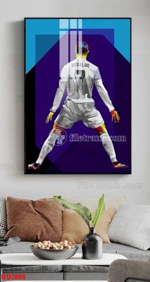 File gốc File tranh treo bóng đá BD998 (in lụa) tranh thuận buồm