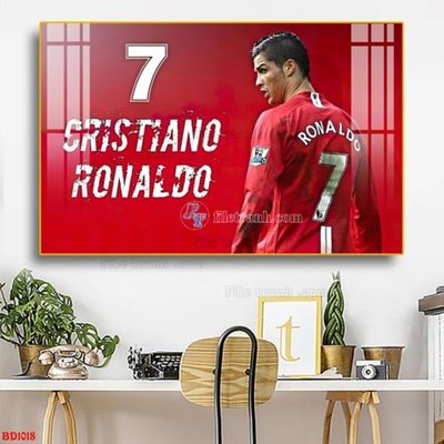 File tranh File tranh treo bóng đá BD1018 (gốc) in vải canvas