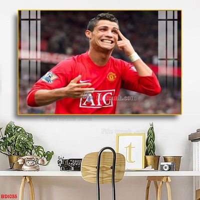 File gốc in ấn File tranh treo bóng đá BD1035 chuẩn màu CMYK