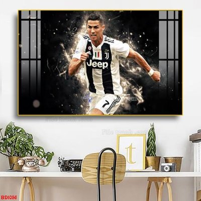 File gốc File tranh treo bóng đá BD1056 (in lụa) tranh thuận buồm