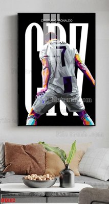 File in trần File tranh treo bóng đá BD1110 (file gốc) hoa văn 3D