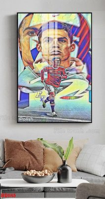 File tranh in trần 3D File tranh treo bóng đá BD1145 (ảnh gốc)