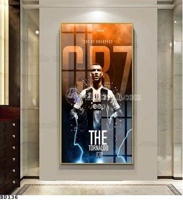 File tranh in tráng gương File tranh treo bóng đá BD135 (siêu nét)