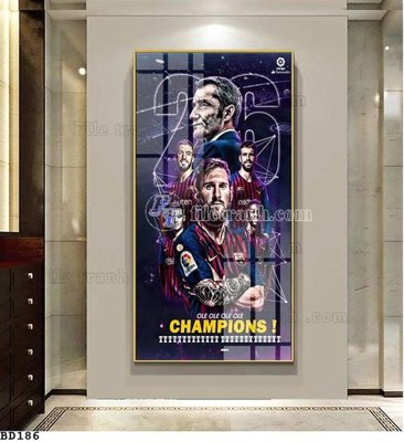 File gốc File tranh treo bóng đá BD185 (vector) cho in ấn