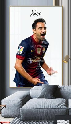 File tranh File tranh treo bóng đá BD2069 (bản gốc) in lụa 3D