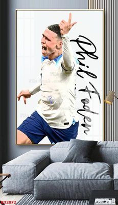 File gốc File tranh treo bóng đá BD2072 (trang trí) phòng trẻ em