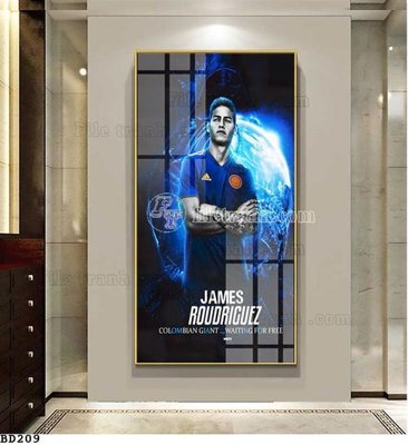 File gốc File tranh treo bóng đá BD208 (chuẩn CMYK) cho nhà in