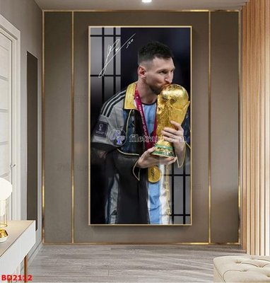 File tranh in tráng gương File tranh treo bóng đá BD2112 (siêu nét)