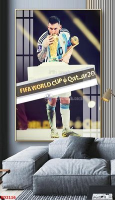 File tranh File tranh treo bóng đá BD2116 (bản gốc) in lụa 3D