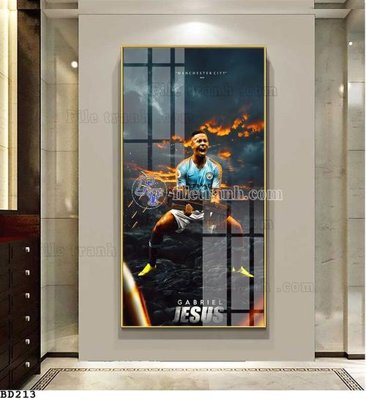 File gốc File tranh treo bóng đá BD212 (in lụa) hoa văn cổ điển