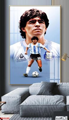 File in trần File tranh treo bóng đá BD2153 (bản gốc) hoa văn