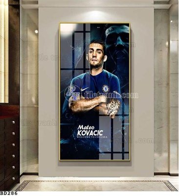 File tranh File tranh treo bóng đá BD285 (gốc) phong cách tối giản