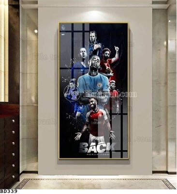 File gốc File tranh treo bóng đá BD338 (in lụa) trang trí tường